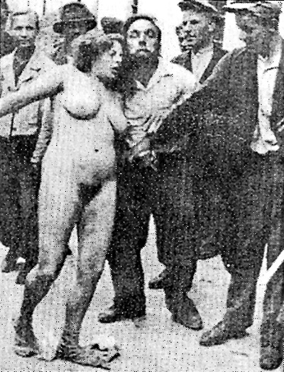 Als im Sommer 1941 Lwow genommen wurden, führten die Banderowzy ein Massaker an Polen und Juden durch. Die Frauen wurden vor der Erschießung vergewaltigt und nackt durch die Straßen geführt.